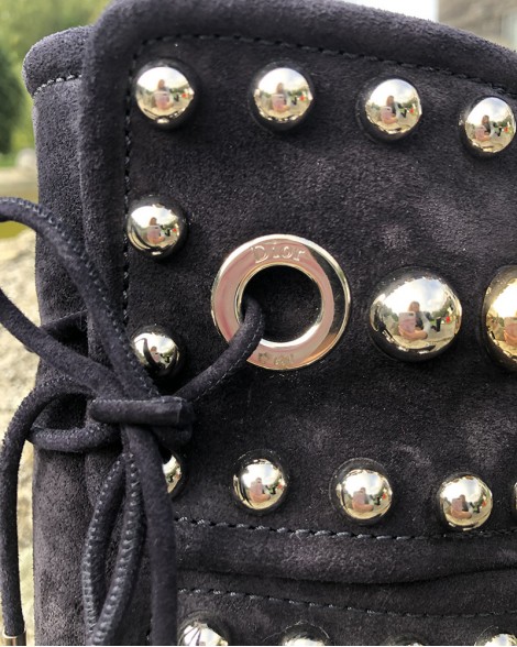 Boty dámské Christian Dior černé s aplikacemi